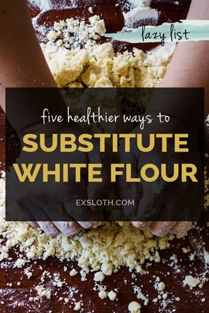 5 healthier white flour replacements for baking via @ExSloth | ExSloth.com