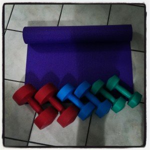 at home workout setup