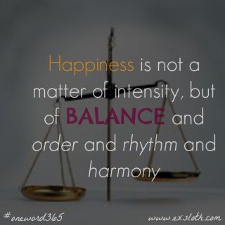 new year's resolution idea balance