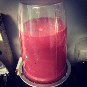 beet smoothie - during