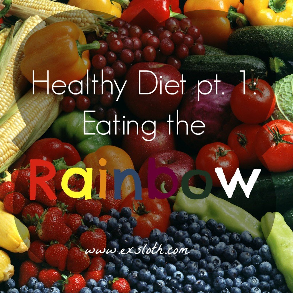 healthy diet pt 1 - eating a rainbow of fruits and vegetables | ExSloth.com