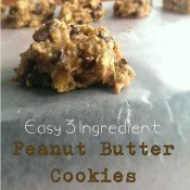 Quick & Easy 3 Ingredient Peanut Butter Cookies | @ExSloth