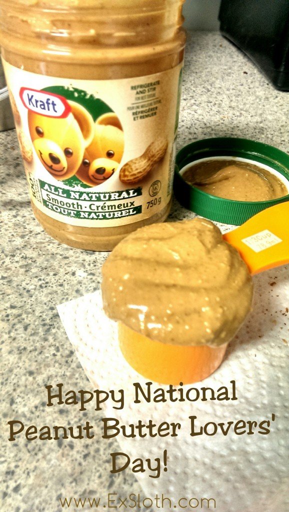 Happy National Peanut Butter Lovers' Day | ExSloth.com