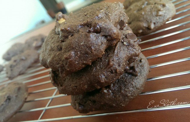 Double Chocolate Chip Cookies | @ExSloth