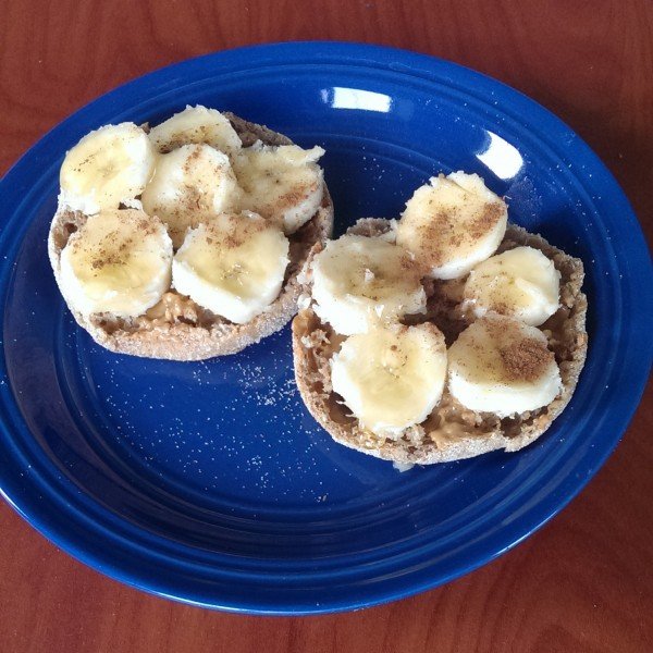 PB & Banana on English Muffin | ExSloth.com