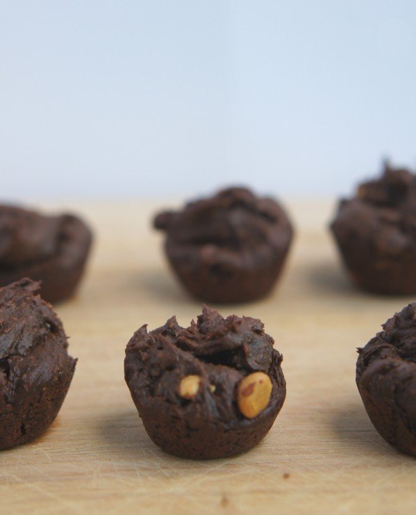 Flourless, Vegan Two Bite Brownies Recipe | @ExSloth