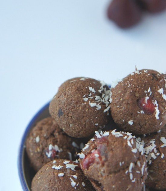 Coconut Cherry Chocolate Bites