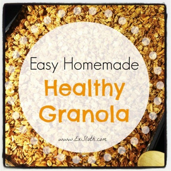 easy homemade healthy granola #recipe | @ExSloth