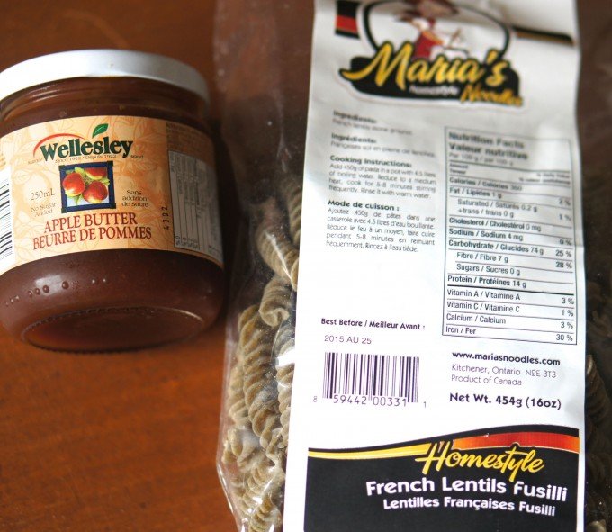 Apple butter and french lentil fusilli