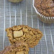 Apple Surprise Pumpkin Spice Muffins @ExSloth | ExSloth.com