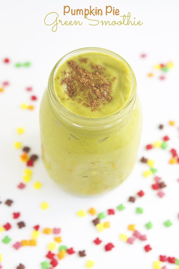 Pumpkin Pie Green Smoothie via @ExSloth | ExSloth.com