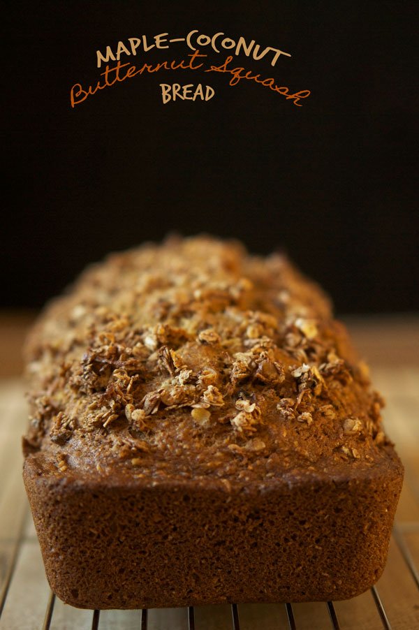 Maple Coconut Butternut Squash Bread via @ExSloth | ExSloth.com