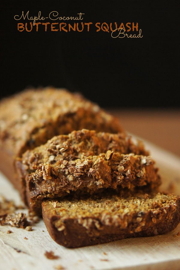Maple Coconut Butternut Squash Bread via @ExSloth | ExSloth.com