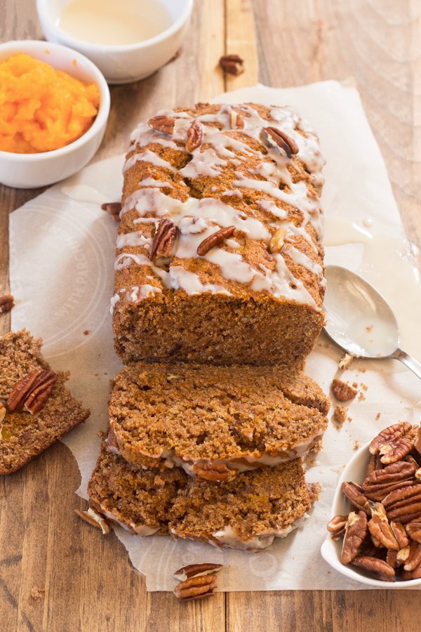 Vegan Maple Coconut Butternut Squash Bread (refined sugar free and made with spelt flour) via @ExSloth | ExSloth.com