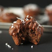 Double Chocolate Chip Coconut Brownies via @ExSloth | ExSloth.com