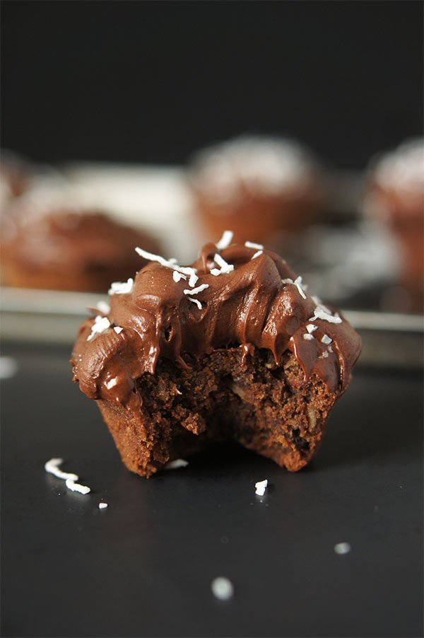Double Chocolate Chip Coconut Brownies via @ExSloth | ExSloth.com