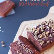 Beet and Walnut Red Velvet Loaf via @ExSloth | ExSloth.com
