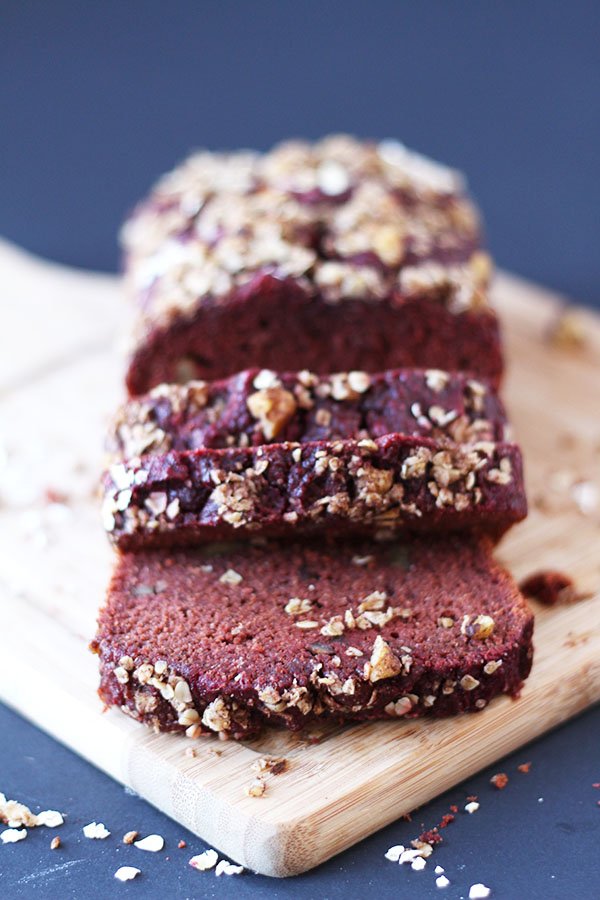 Beet and Walnut Red Velvet Loaf via @ExSloth | ExSloth.com