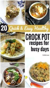 These 20 Crock Pot meals will make it easy to whip up healthy meals while busy studying or prepping for the holiday season via @ExSloth | ExSloth.com