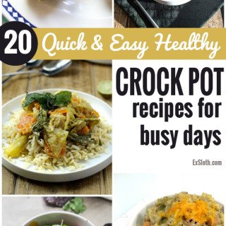 These 20 Crock Pot meals will make it easy to whip up healthy meals while busy studying or prepping for the holiday season via @ExSloth | ExSloth.com