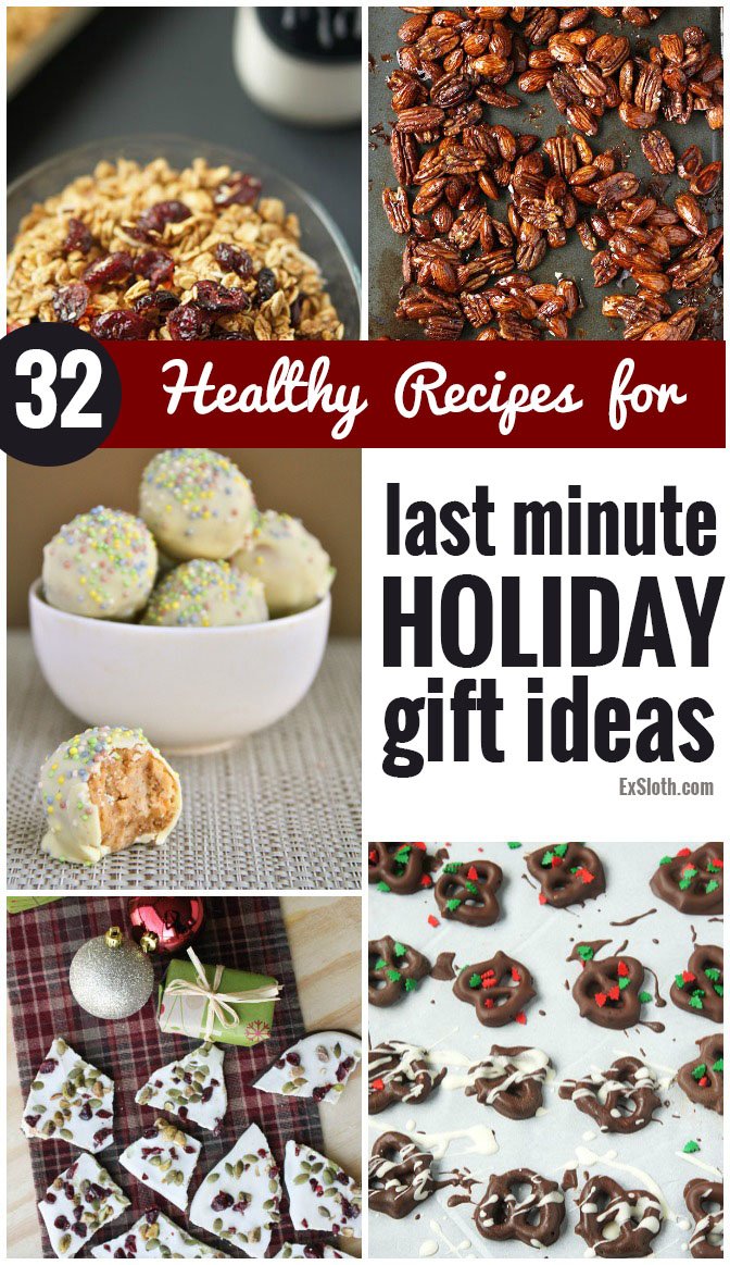These 32 Healthy Recipes will make it easy to whip up last minute edible holiday gifts via @ExSloth | ExSloth.com #Christmas #holiday