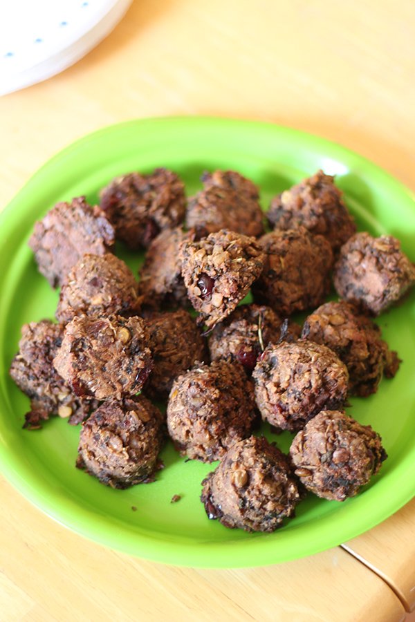 lentil mushroom walnut balls for thanksgiving