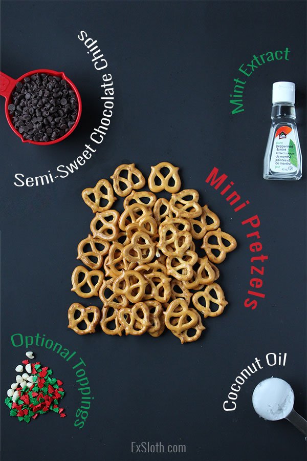 #DairyFree Peppermint Chocolate Covered Pretzels Recipe via @ExSloth | ExSloth.com