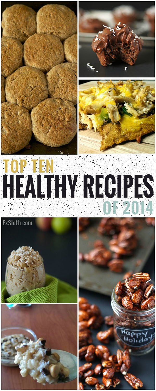 Top 10 Healthy Recipes of 2014 via @ExSloth | ExSloth.com #dairyfree