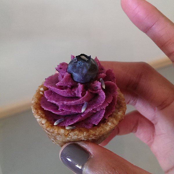Raw Vegan Blueberry Lavender Tarts | Unbaked Cake Co.