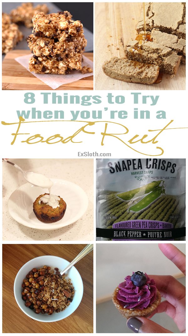 Getting out of a food rut can be hard so here are 8 healthy food ideas to spice up your meals this month @ExSloth
