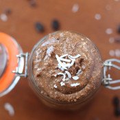 This coconut mocha cashew butter is creamy, salty-sweet, full of delicious mocha flavour and - best of all - ready in under 20 minutes @ExSloth.com #vegan