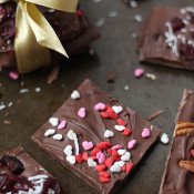 Skip the store bought candies this year and celebrate Valentine's Day a little healthier with this simple, customizable Dairy-Free Chocolate Bark recipe @ExSloth | ExSloth.com