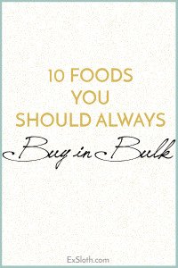 10 Foods you should always buy in bulk to save money on your grocery bill via @ExSloth | ExSloth.com