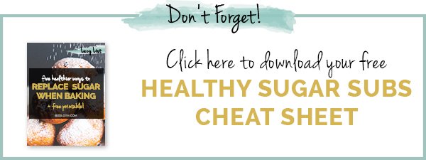 Free Printable: 5 healthier ways to replace sugar when baking via @ExSloth | ExSloth.com