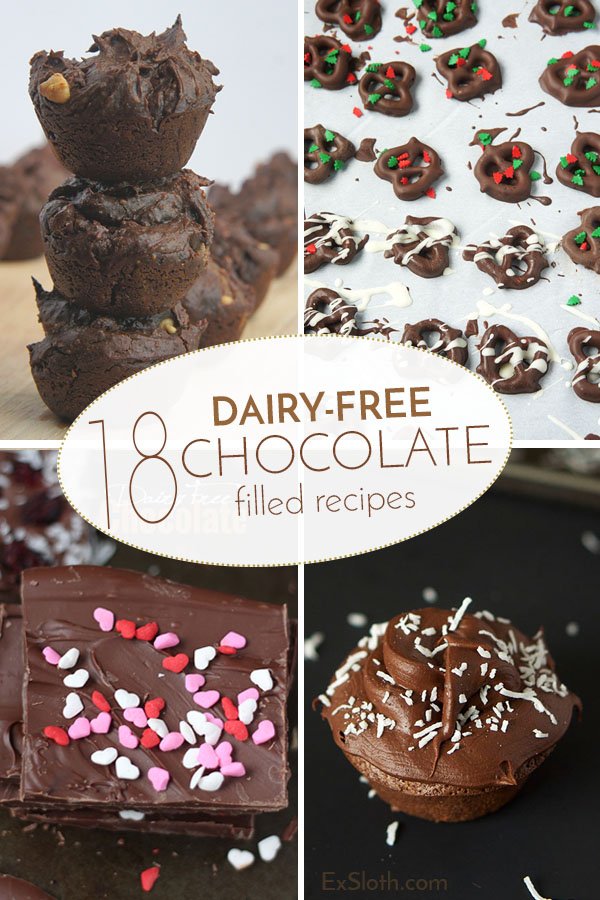 18 Dairy-Free Chocolate Filled Dessert Recipes via @ExSloth | ExSloth.com 