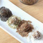 Vegan, Dairy Free, Refine Sugar Free, Nut Free Coconut Date Energy Balls via @ExSloth | ExSloth.com