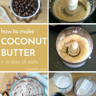 Want to make your own coconut butter? Here's my experience making this delicious vegan, dairy free butter via @ExSloth | Exsloth.com