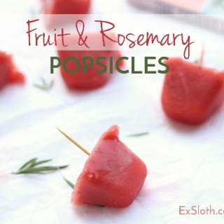Quick and easy healthy snack: fruit and rosemary popsicles via @ExSloth | ExSloth.com