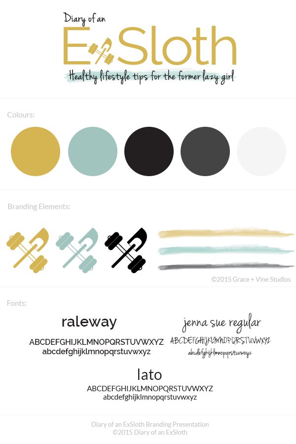 Diary of an ExSloth Branding Board via @ExSloth | ExSloth.com