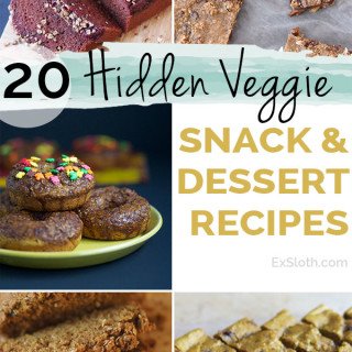 20 healthy hidden veggie snack and dessert recipes via @ExSloth | ExSloth.com