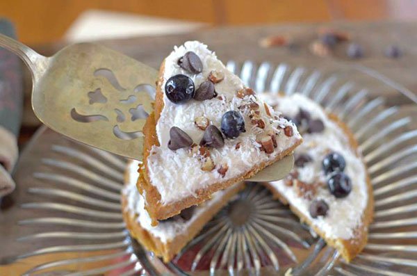 paleo pumpkin bread breakfast pizza via @AthleticAvocado @ExSloth | ExSloth.com