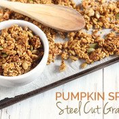 Vegan, gluten free pumpkin spice steel cut granola via @ExSloth | ExSloth.com