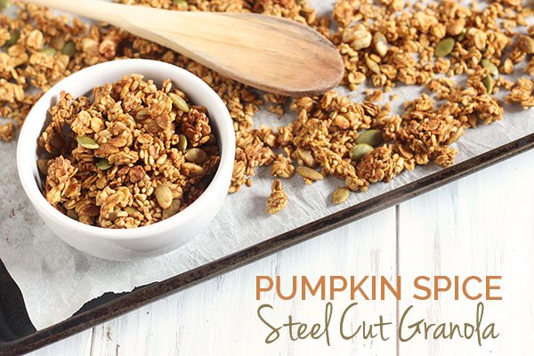 Vegan, gluten free pumpkin spice steel cut granola via @ExSloth | ExSloth.com