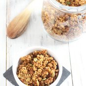 Vegan, gluten free pumpkin spice steel cut granola via @ExSloth | ExSloth.com