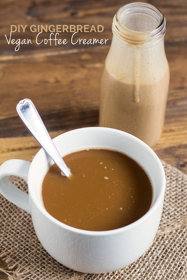 Vegan Gingerbread Flavoured Homemade Coffee Creamer via @ExSloth | ExSloth.com