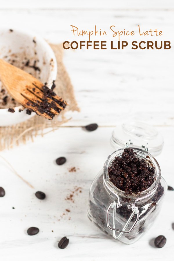 DIY Pumpkin Spice Latte Coffee Lip Scrub via @ExSloth | ExSloth.com