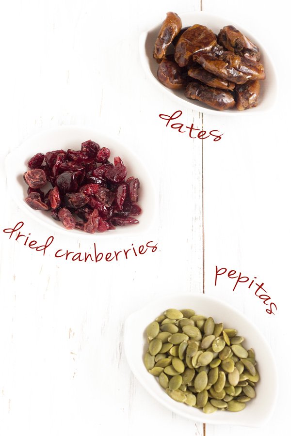 Vegan, Gluten Free & Nut Free Cranberry Pumpkin Seed Energy Balls via @ExSloth | ExSloth.com