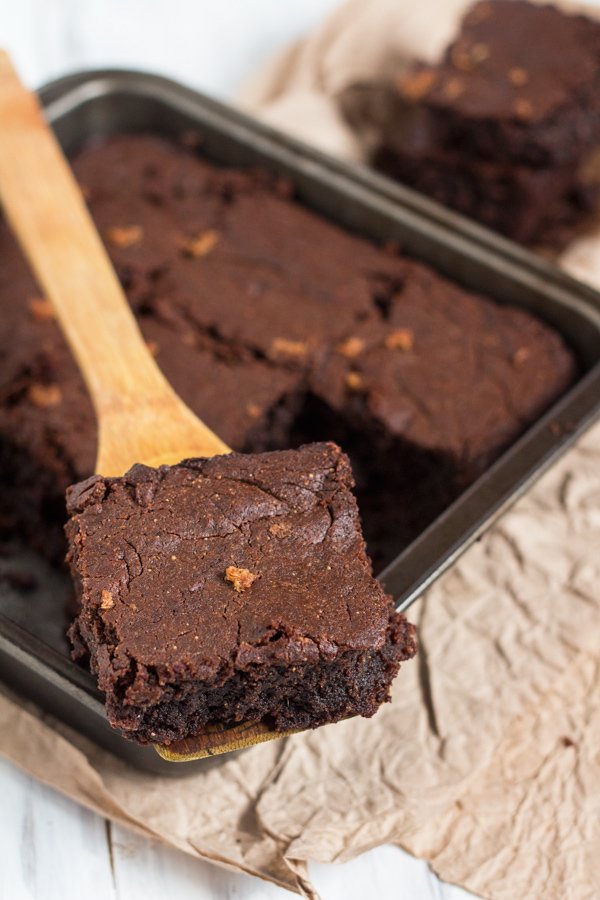 Gluten-free, flourless, vegan gingerbread brownies via @ExSloth | ExSloth