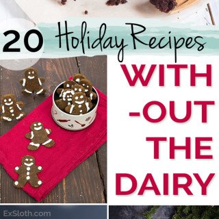 20 Healthy and Decadent Dairy Free Holiday Recipes via @ExSloth | ExSloth.com
