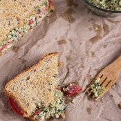 Vegan Tofu Pesto Sandwich via @ExSloth | ExSloth.com
